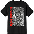 Iron Maiden Unisex T-Shirt: Eponymous Face Red Logo (Black)
