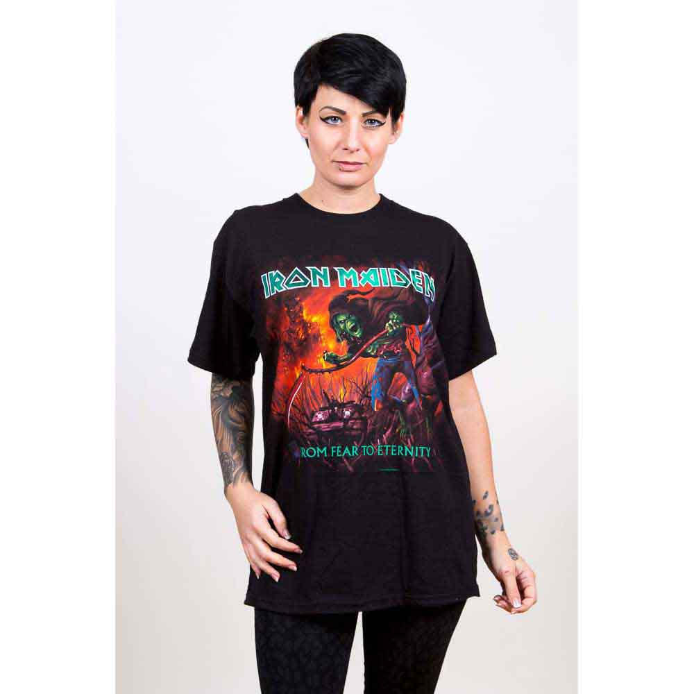 Iron Maiden Unisex T-Shirt: From Fear to Eternity Album (Black)