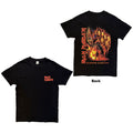 Iron Maiden Unisex T-Shirt: Burning Ambition Pocket Logo (Black) (Back Print)