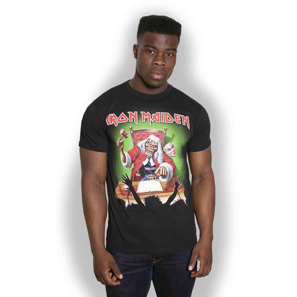 Iron Maiden Unisex T-Shirt: Deaf Sentence (Black) (Back Print)