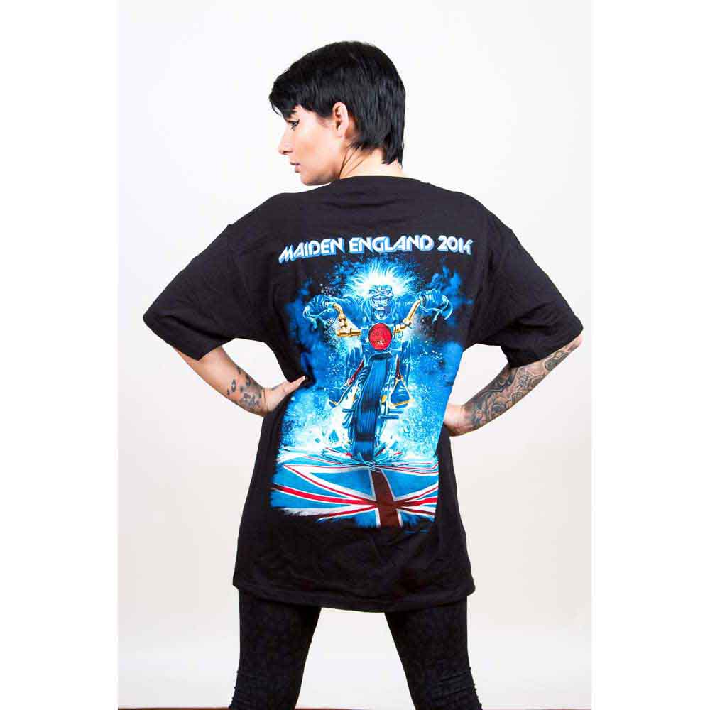 Iron Maiden Unisex T-Shirt: Tour Trooper (Black) (Back Print)