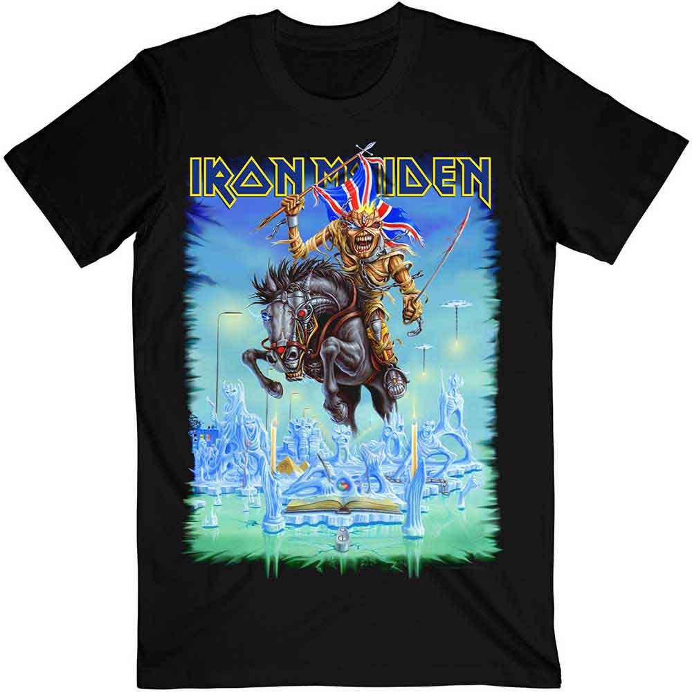 Iron Maiden Unisex T-Shirt: Tour Trooper (Black) (Back Print)
