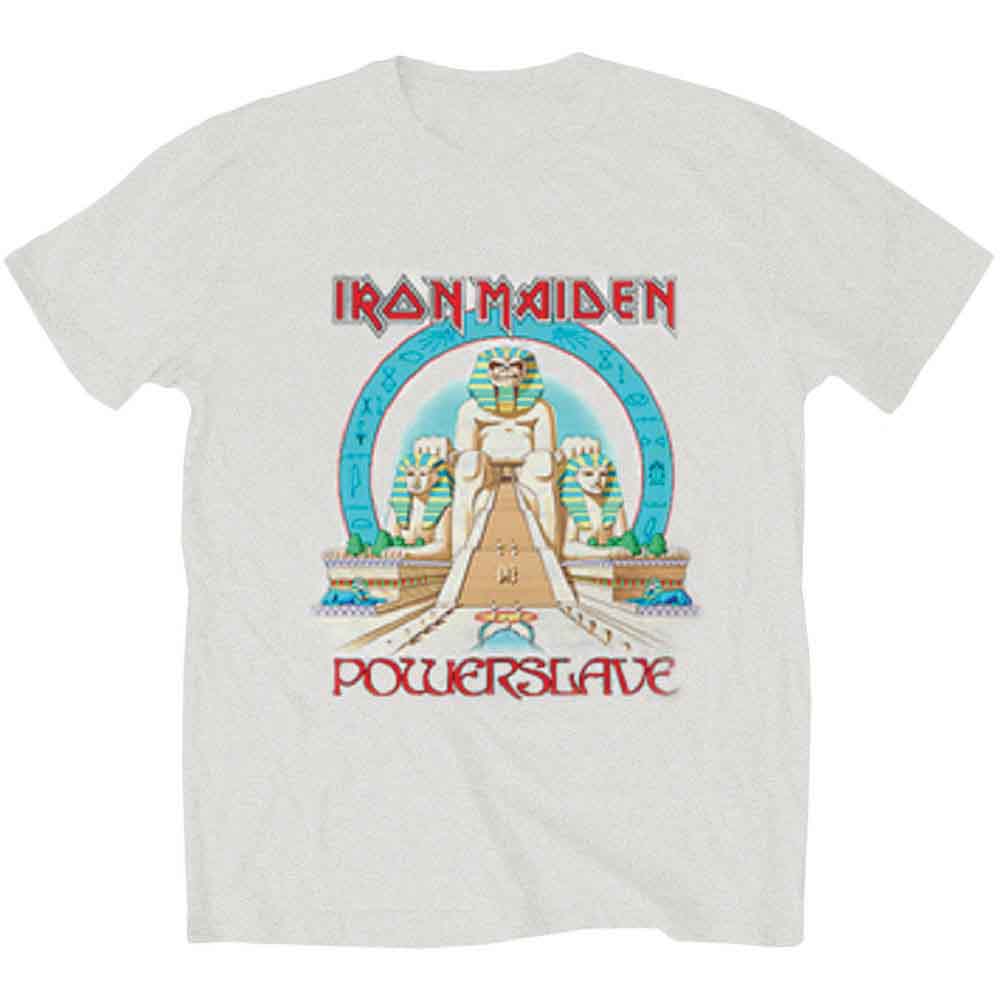 Iron Maiden Unisex T-Shirt: Powerslave Egypt (Heather Grey)