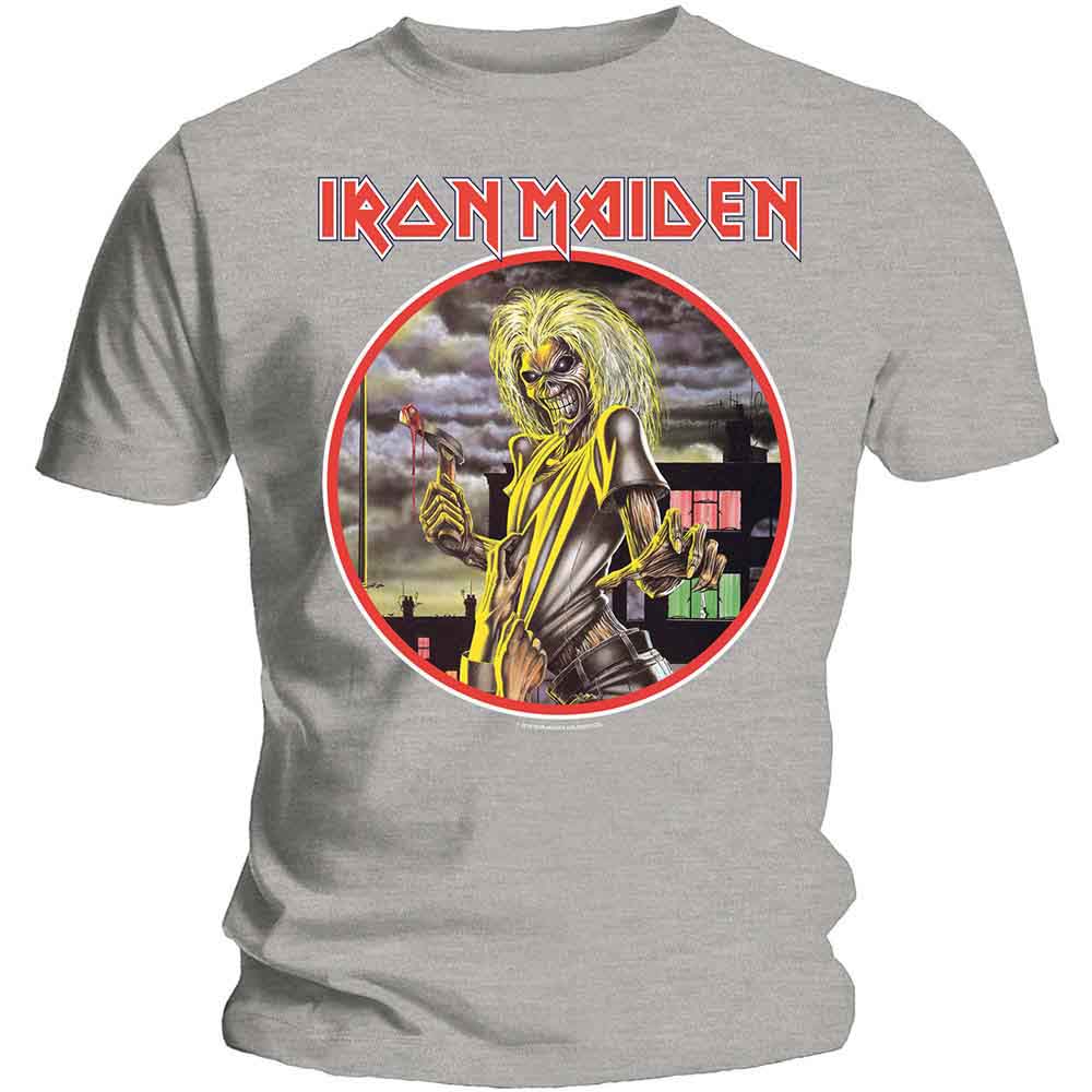 Iron Maiden Unisex T-Shirt: Killers Circle (Heather Grey)