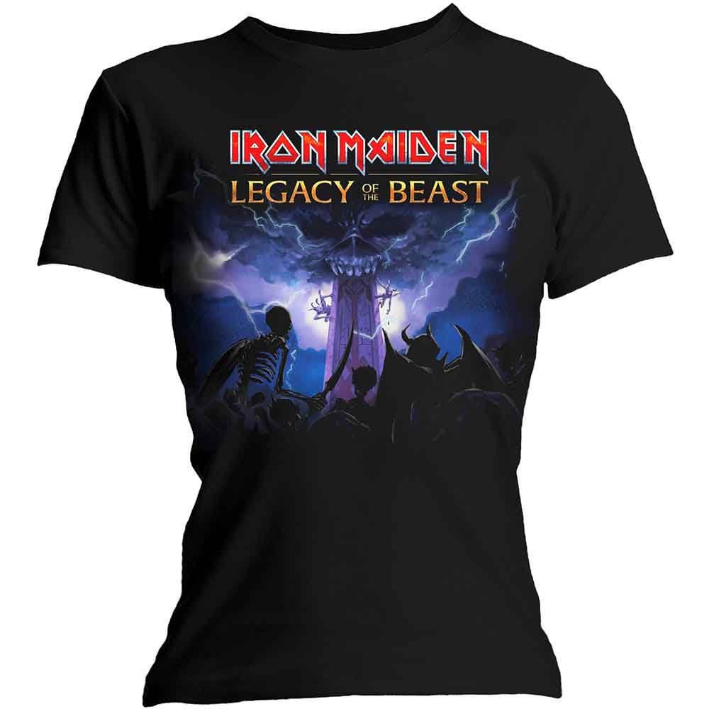 Iron Maiden Ladies T-Shirt: Legacy Army (Black) (Skinny Fit)