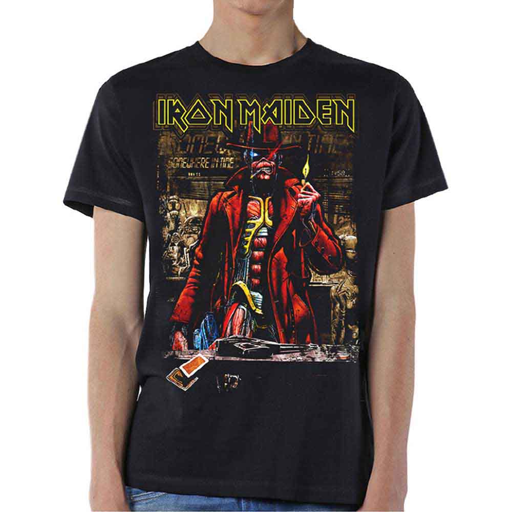 Iron Maiden Unisex T-Shirt: Stranger Sepia (Black)