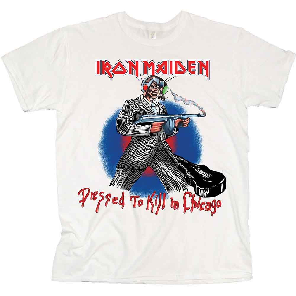 Iron Maiden Unisex T-Shirt: Chicago Mutants (White)