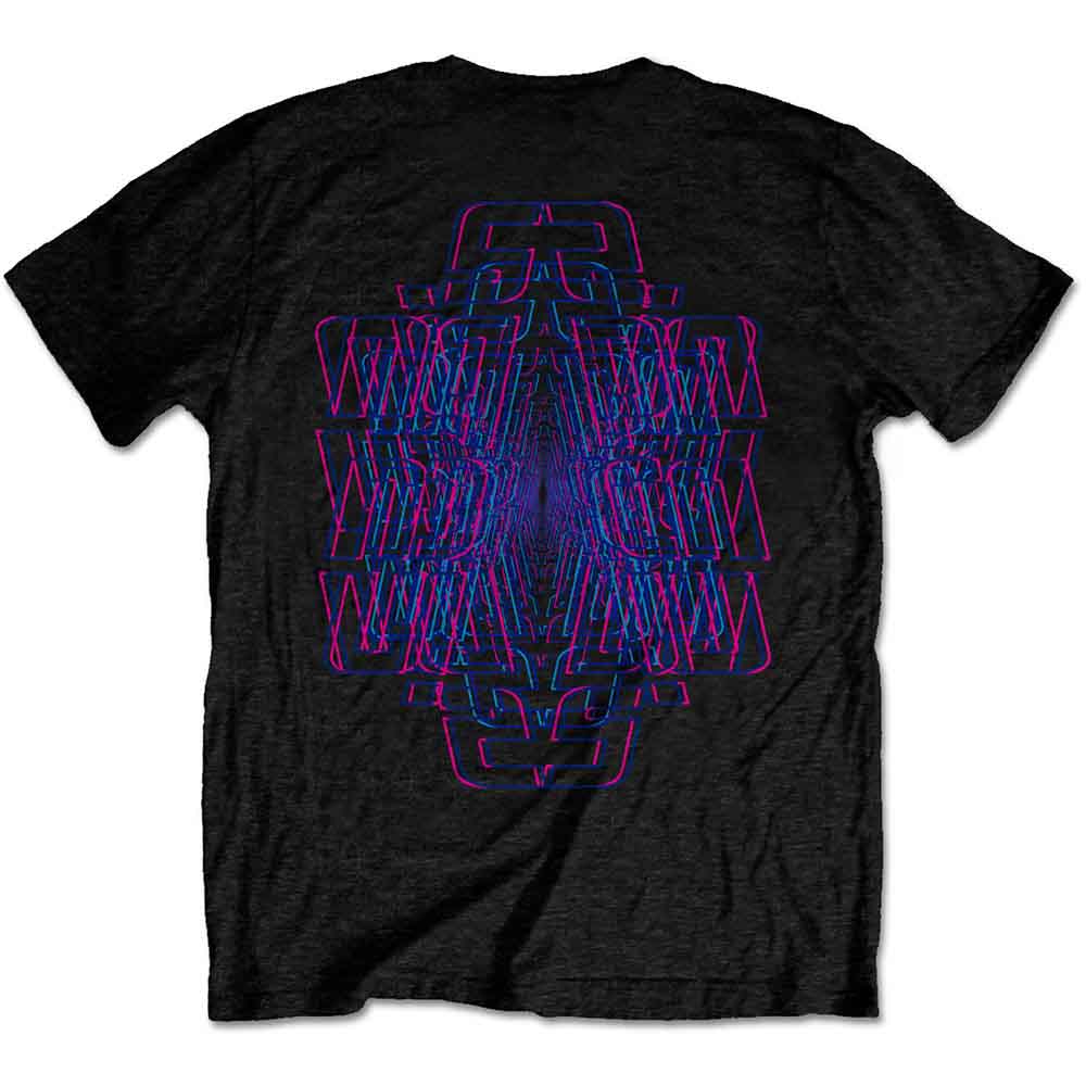 Incubus Unisex T-Shirt: Trippy Neon (Black) (Back Print)