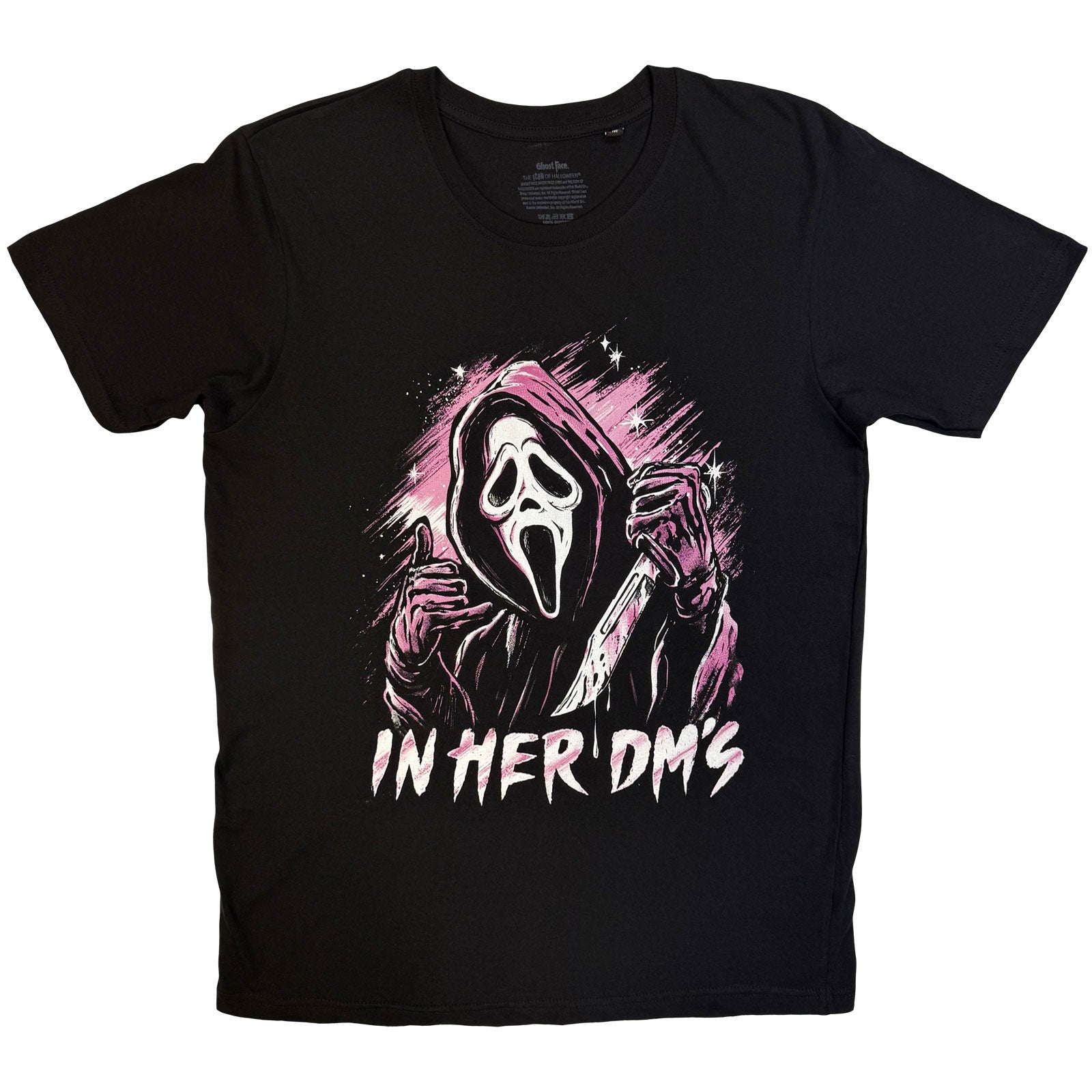 Ghostface Unisex T-Shirt: In Her DM's (Black)