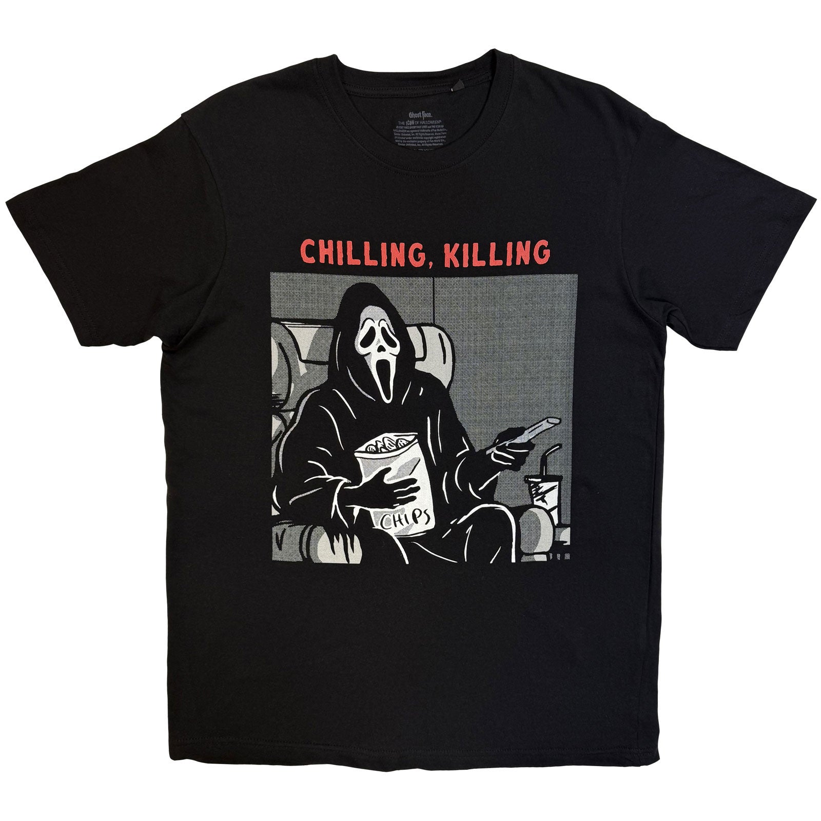 Ghostface Unisex T-Shirt: Chilling, Killing (Black)