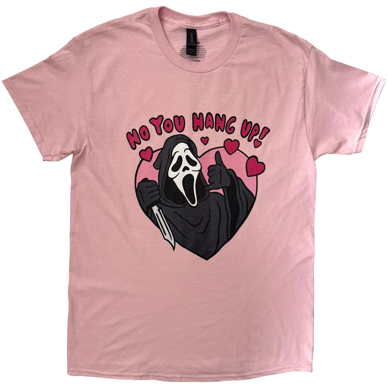 Ghostface Unisex T-Shirt: No You Hang Up (Pink)