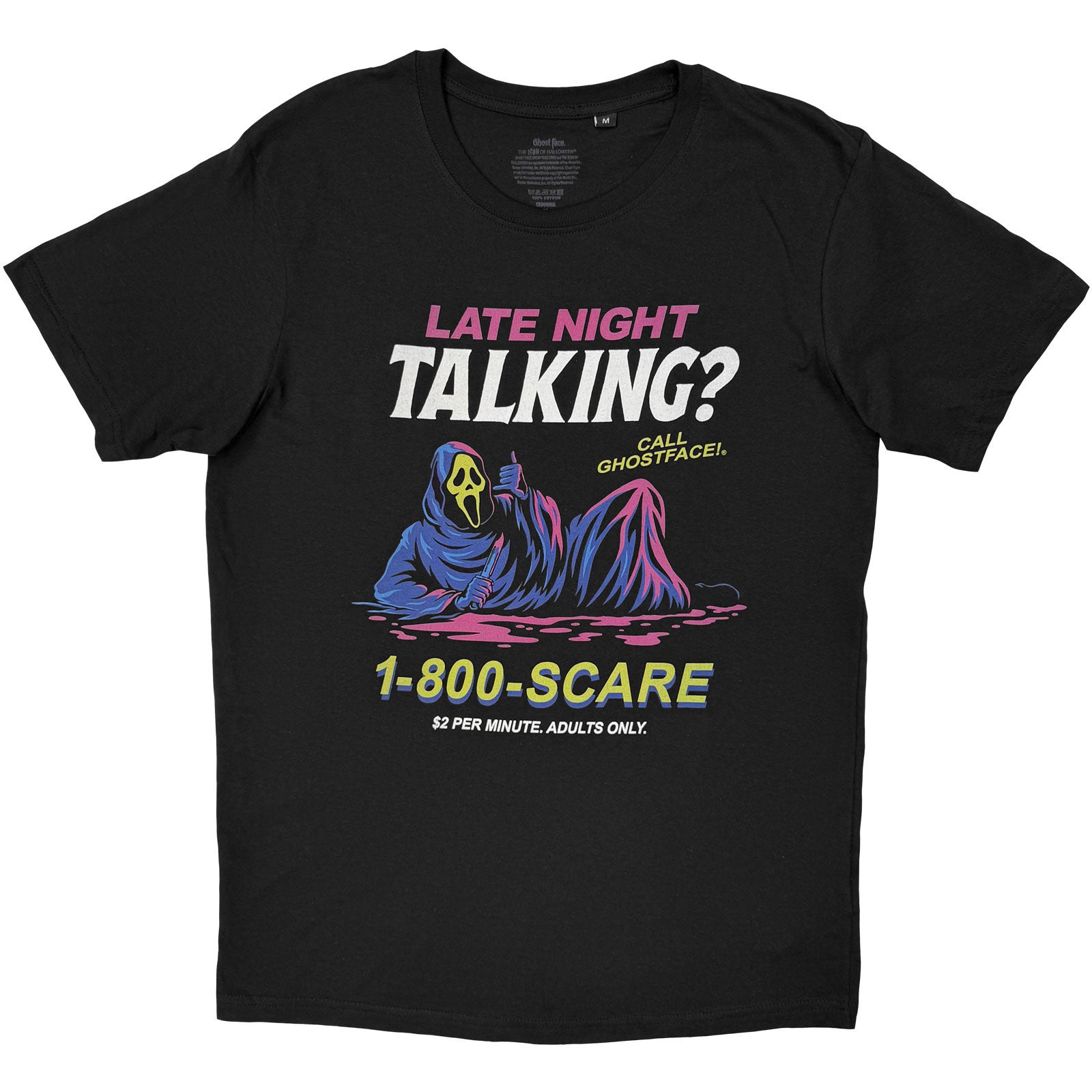 Ghostface Unisex T-Shirt: Late Night Talking (Black)