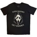 Ghostface Unisex T-Shirt: Even Baddies Get Saddies (Black)