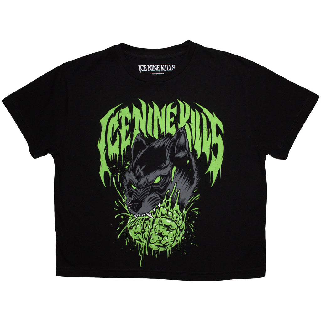 Ice Nine Kills Ladies Crop Top: Wolf (Black)