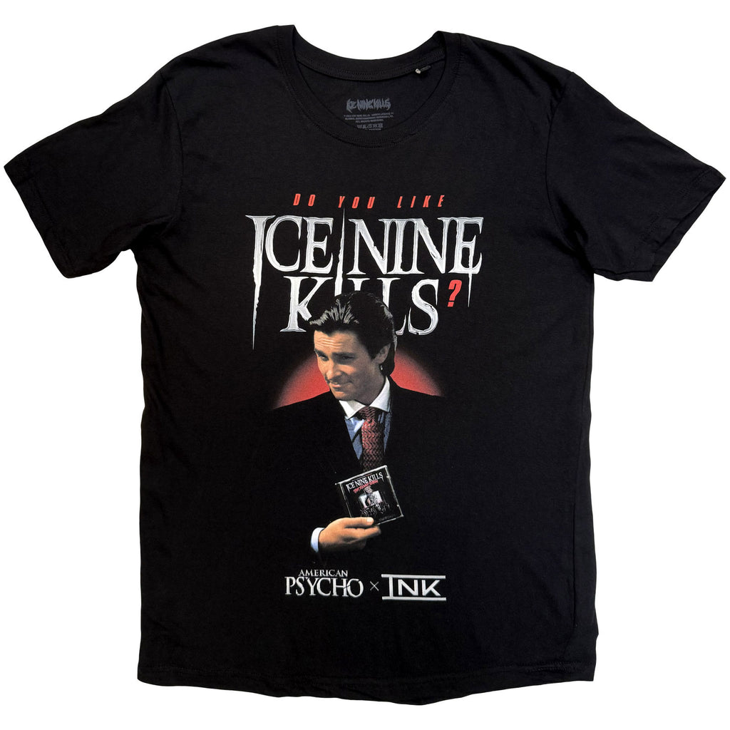Ice Nine Kills Unisex T-Shirt: American Psycho (Black) (Back Print)
