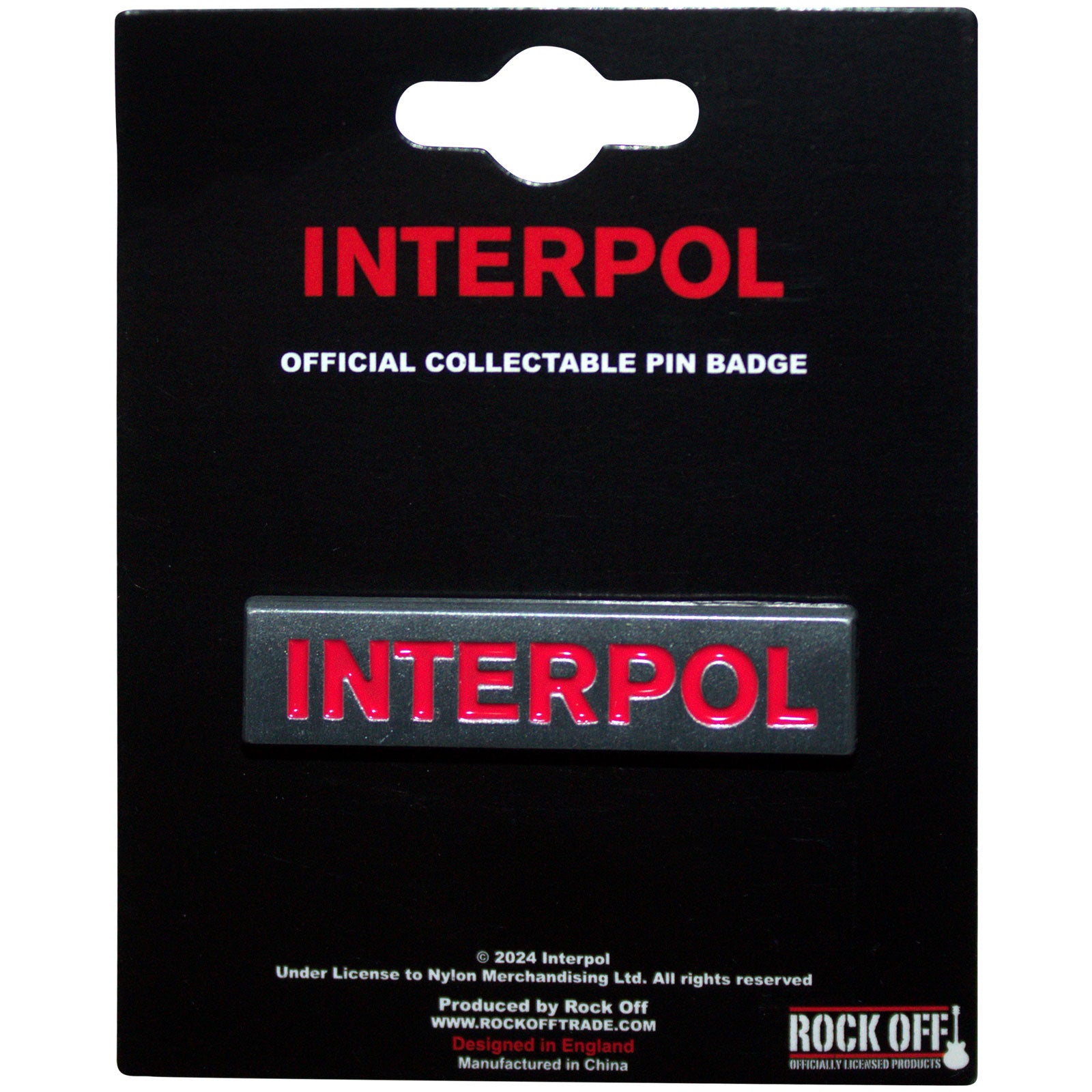 Interpol Pin Badge: Text Logo