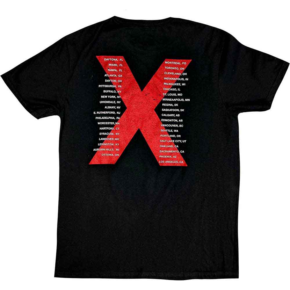 INXS Unisex T-Shirt: US Tour (Black) (Back Print)