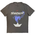 IT Unisex Stone Wash T-Shirt: Pennywise Paper Boat (Black)