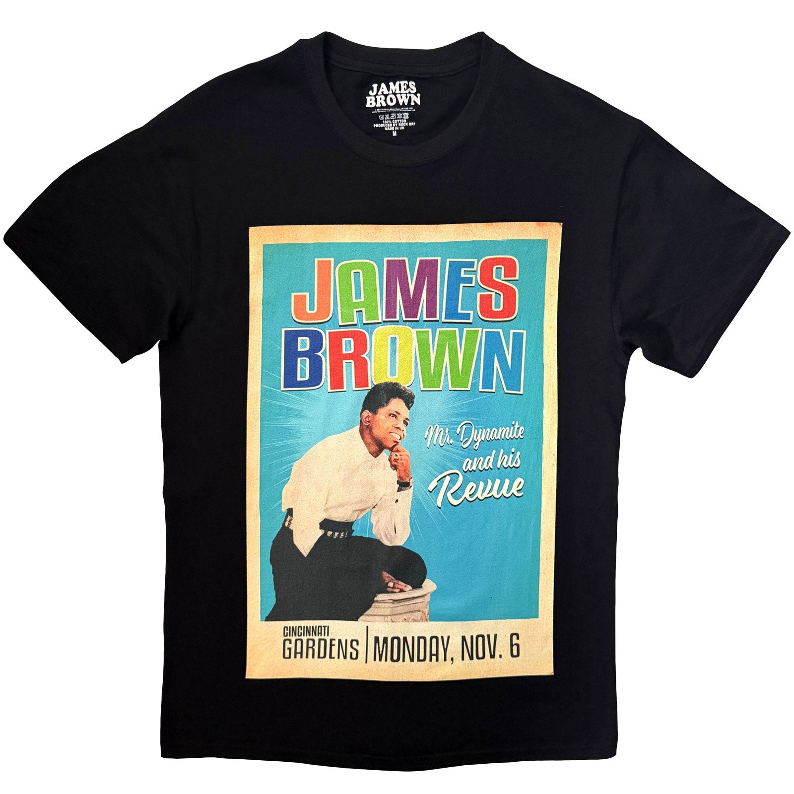 James Brown Unisex T-Shirt: Mr Dynamite (Black)