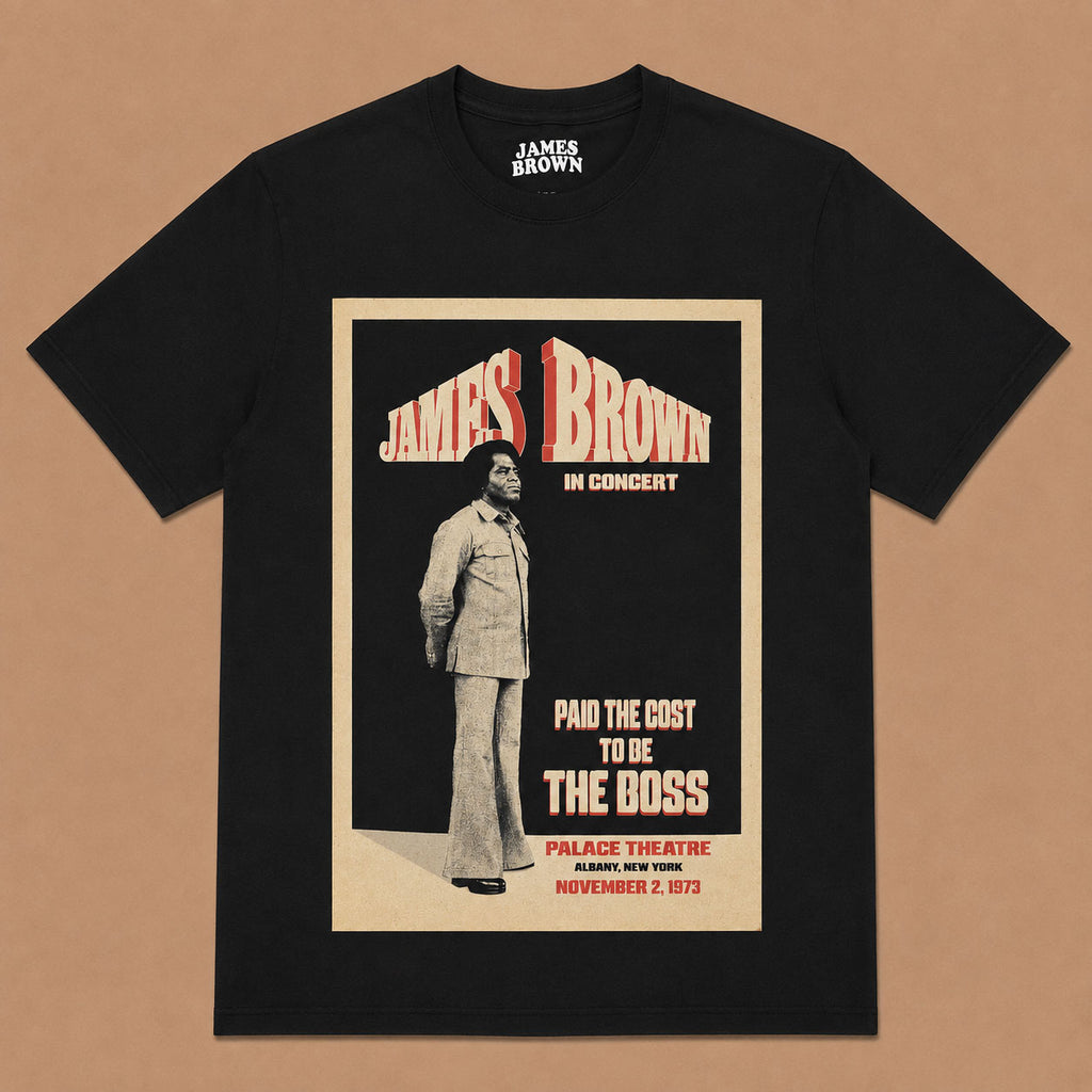 James Brown Unisex T-Shirt: The Boss (Black)