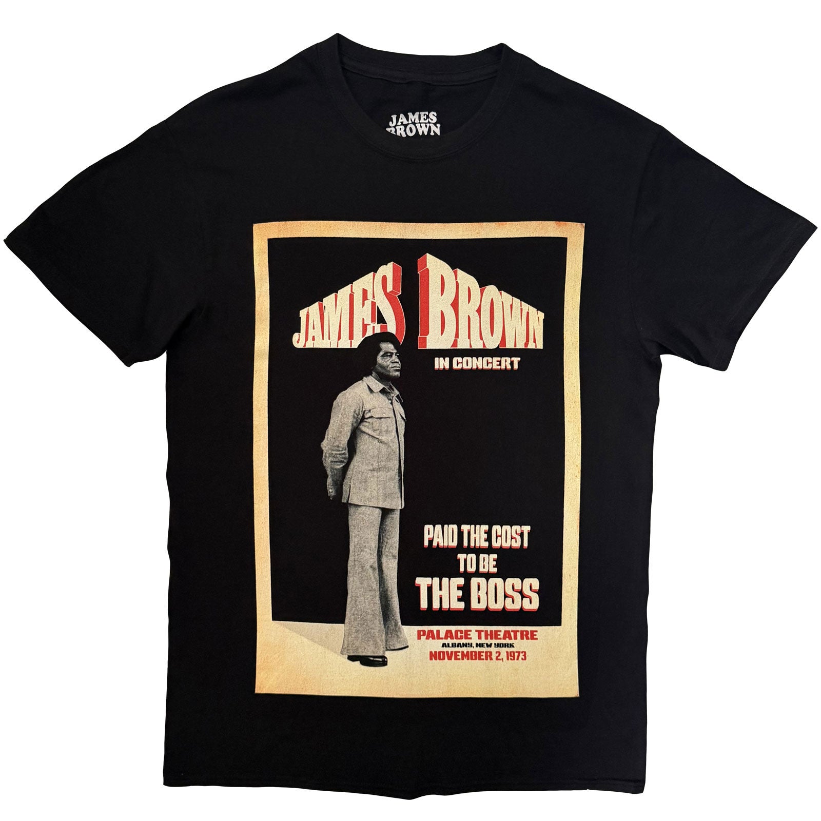 James Brown Unisex T-Shirt: The Boss (Black)