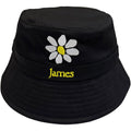 James Unisex Bucket Hat: Yellow Logo White Daisy (Black)