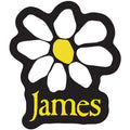 James Sticker: Yellow Logo White Daisy