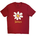 James Unisex T-Shirt: Daisy Logo (Red)
