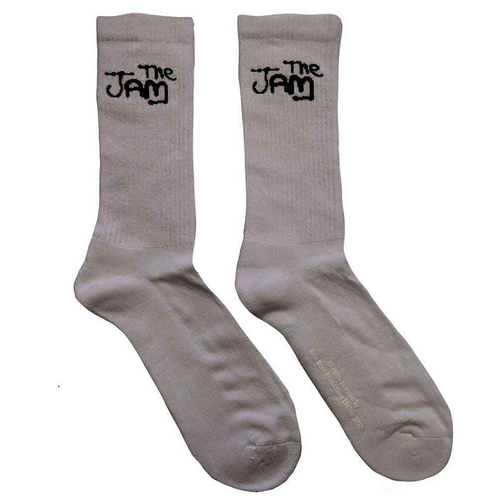 The Jam Unisex Ankle Socks: Logo (White) (UK Size 7 - 11)