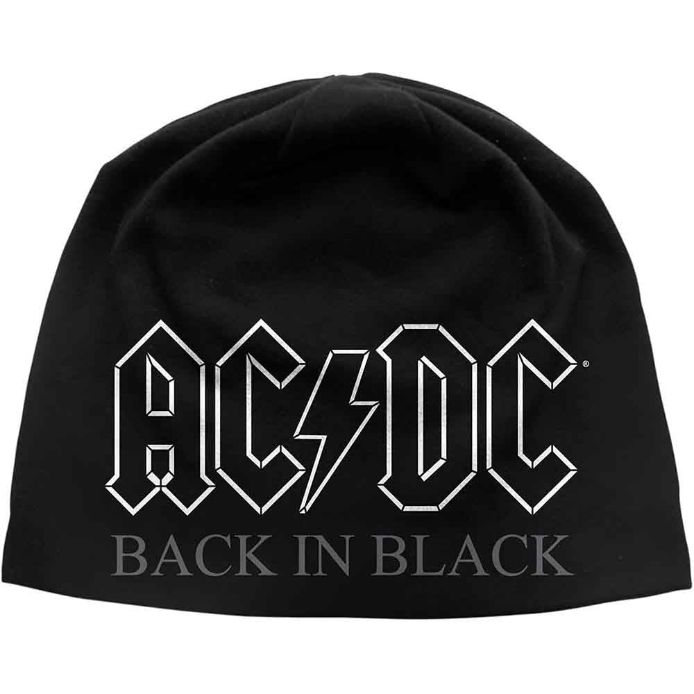 AC/DC Unisex Beanie Hat: Back in Black (Black)