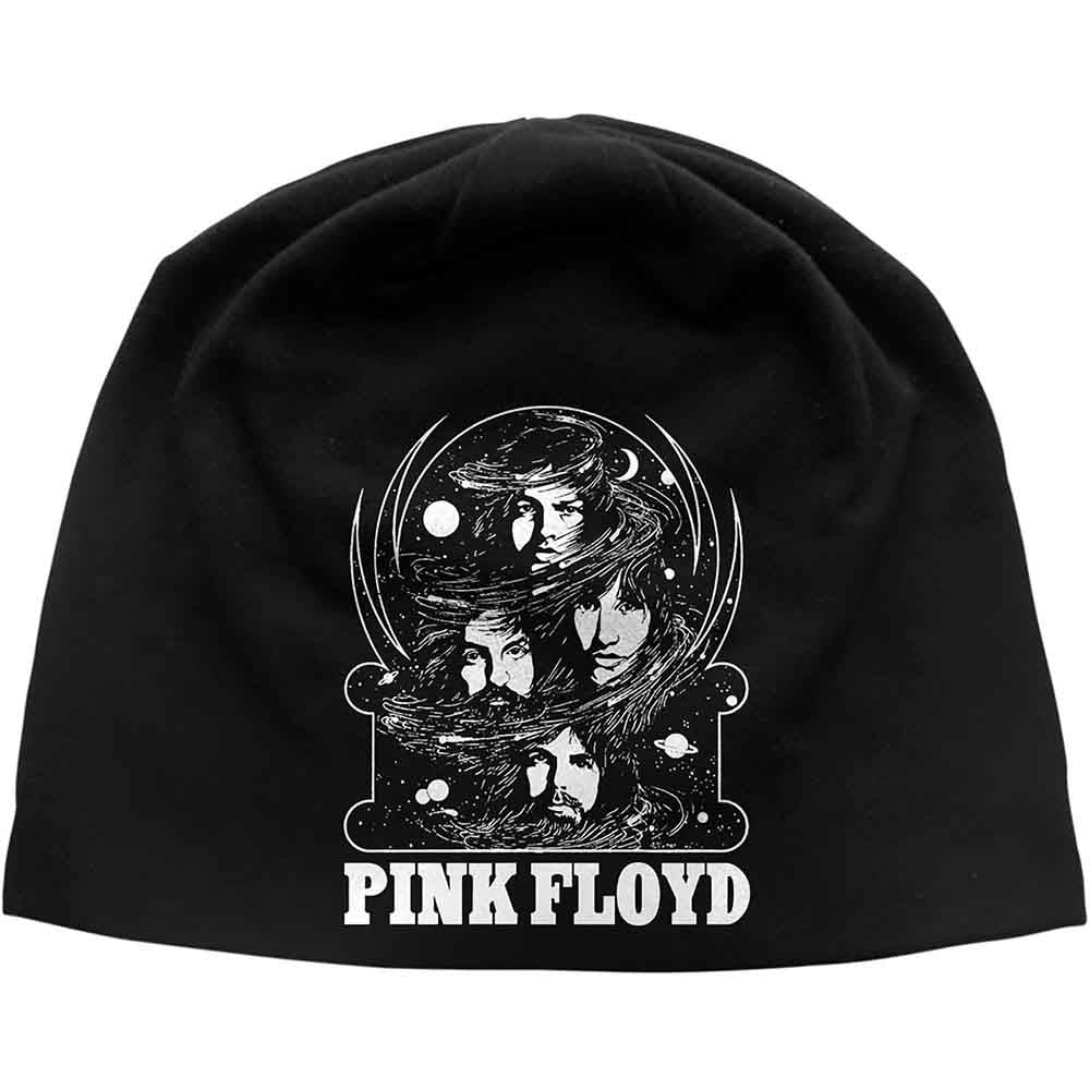 Pink Floyd Unisex Beanie Hat: Cosmic Faces (Black)