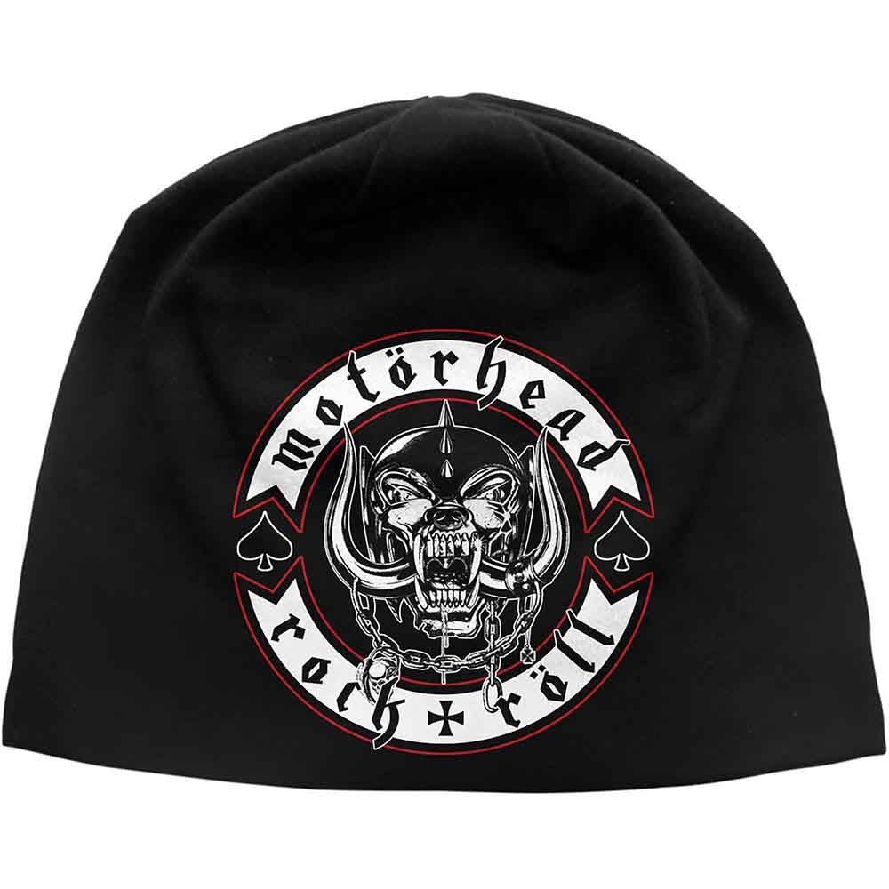 Motorhead Unisex Beanie Hat: Biker Badge (Black)