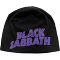 Black Sabbath Unisex Beanie Hat: Purple Logo JD Print (Black)