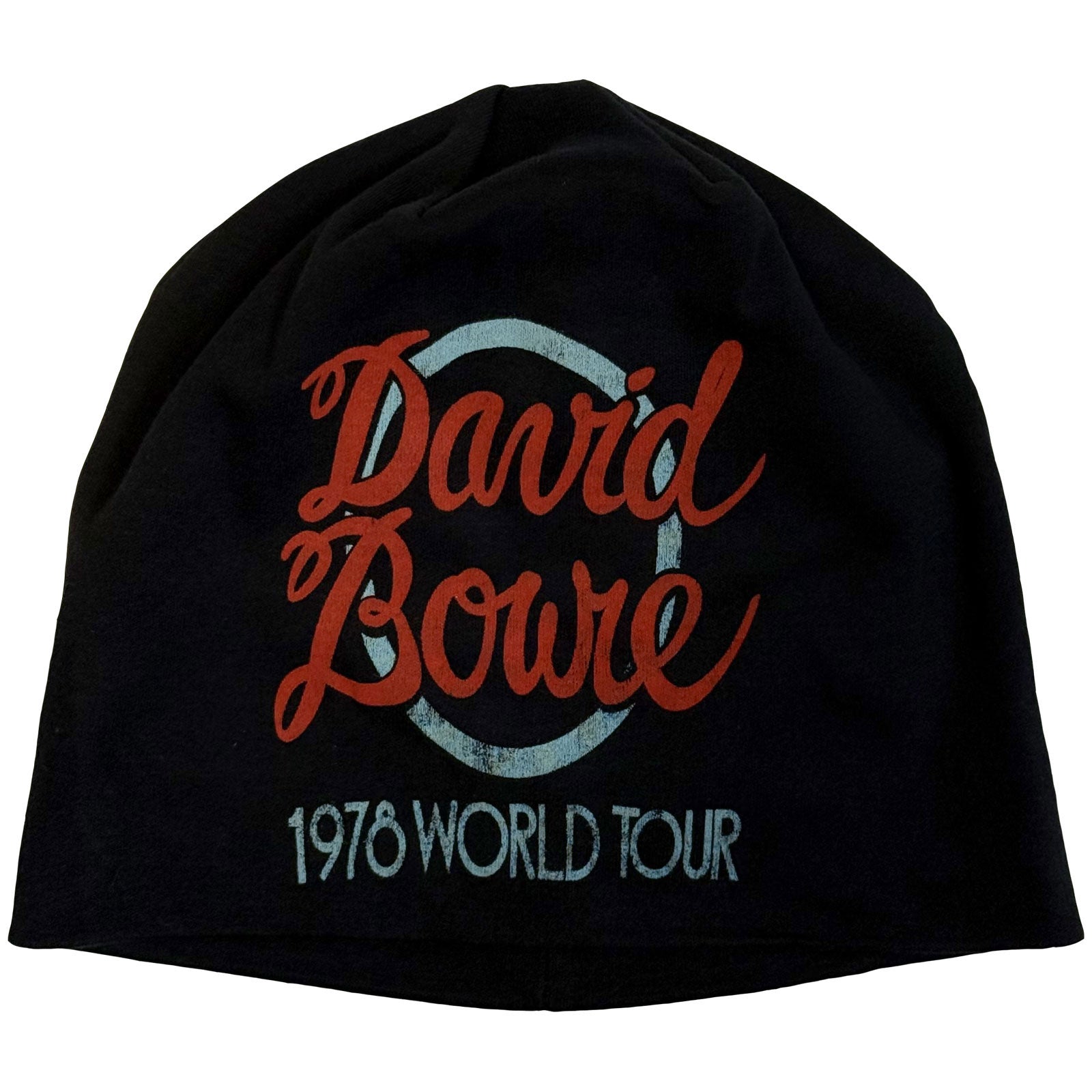 David Bowie Unisex Beanie Hat: World Tour Logo JD Print (Black)