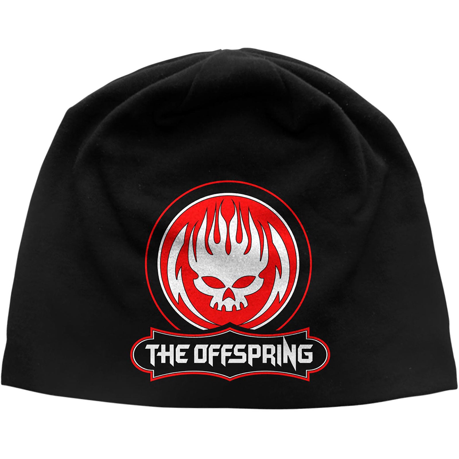 The Offspring Unisex Beanie Hat: Skull Logo JD Print (Black)