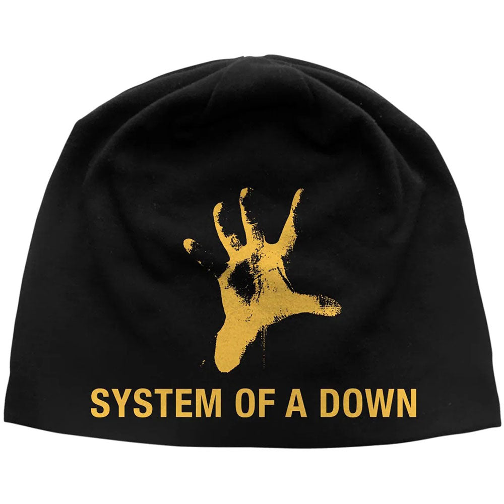 System Of A Down Unisex Beanie Hat: Hand JD Print (Black)