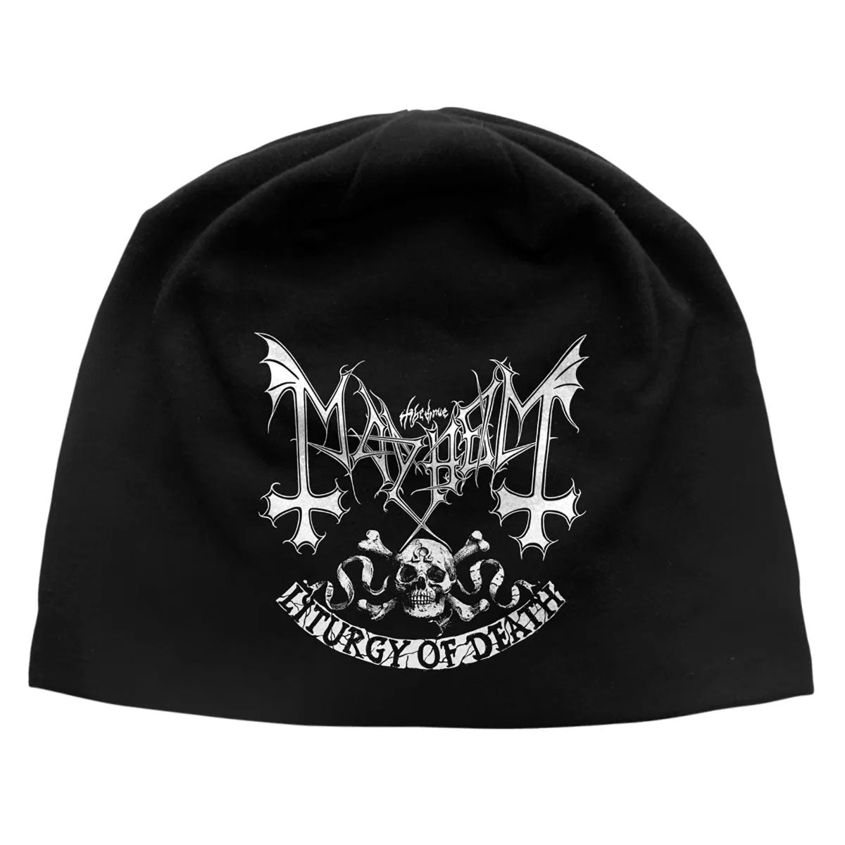 Mayhem Unisex Beanie Hat: Skull Omega JD Print (Black)