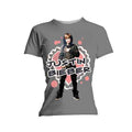Justin Bieber Ladies T-Shirt: Cut Out Hearts (Grey) (Skinny Fit)