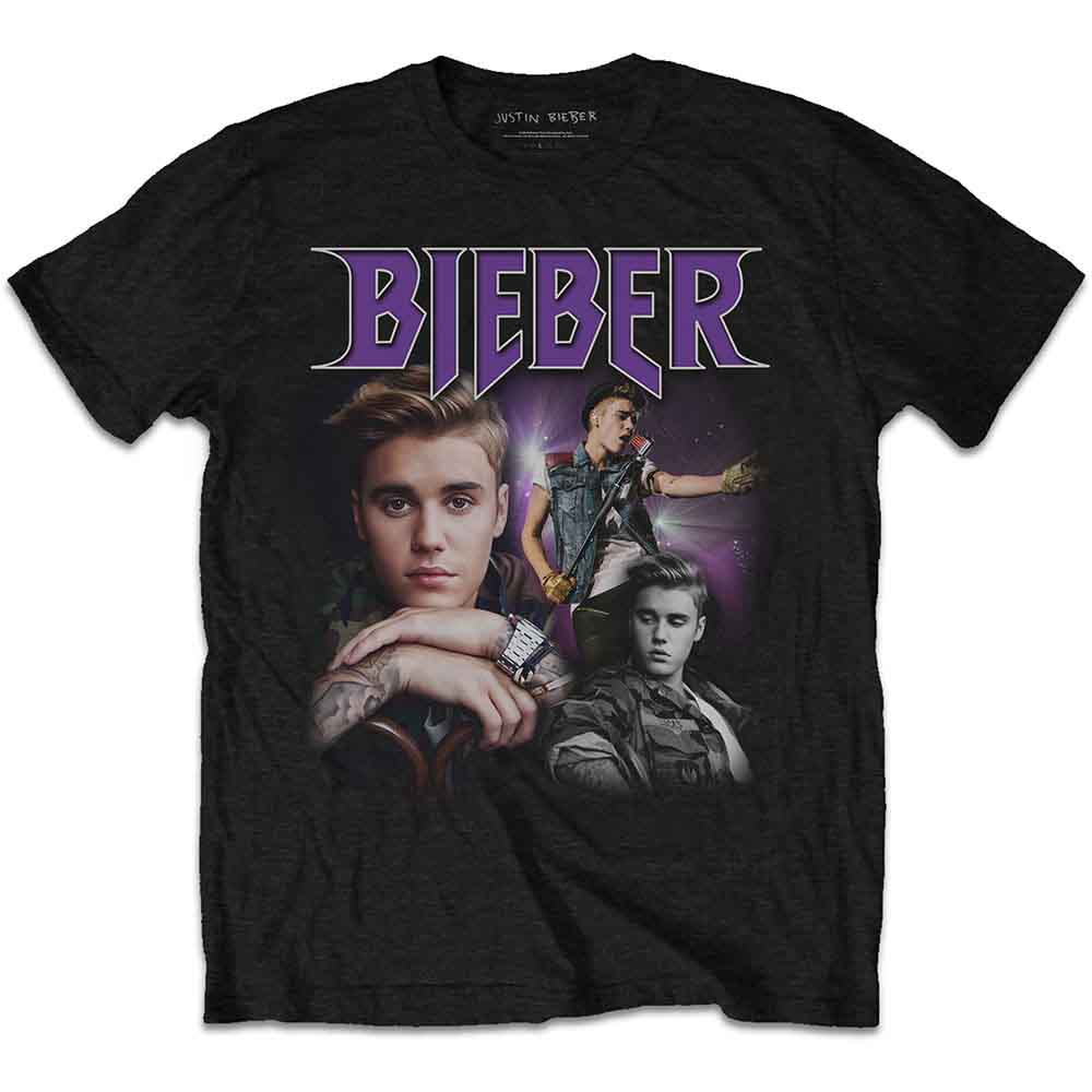 Justin Bieber Unisex T-Shirt: JB Homage (Black)