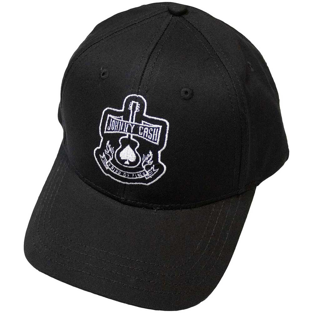 Johnny Cash Unisex Baseball Cap: Guitar (Black)