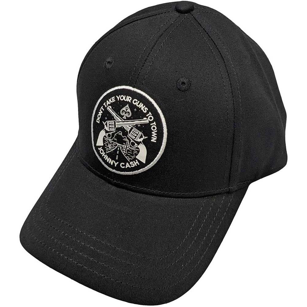 Johnny Cash Unisex Baseball Cap: Don't Take Your Guns (Black)