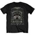 Johnny Cash Unisex T-Shirt: American Rebel 2 (Black)