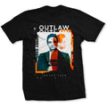 Johnny Cash Unisex T-Shirt: Outlaw Photo (Black)