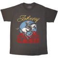 Johnny Cash Unisex T-Shirt: Gallop (Charcoal Grey)
