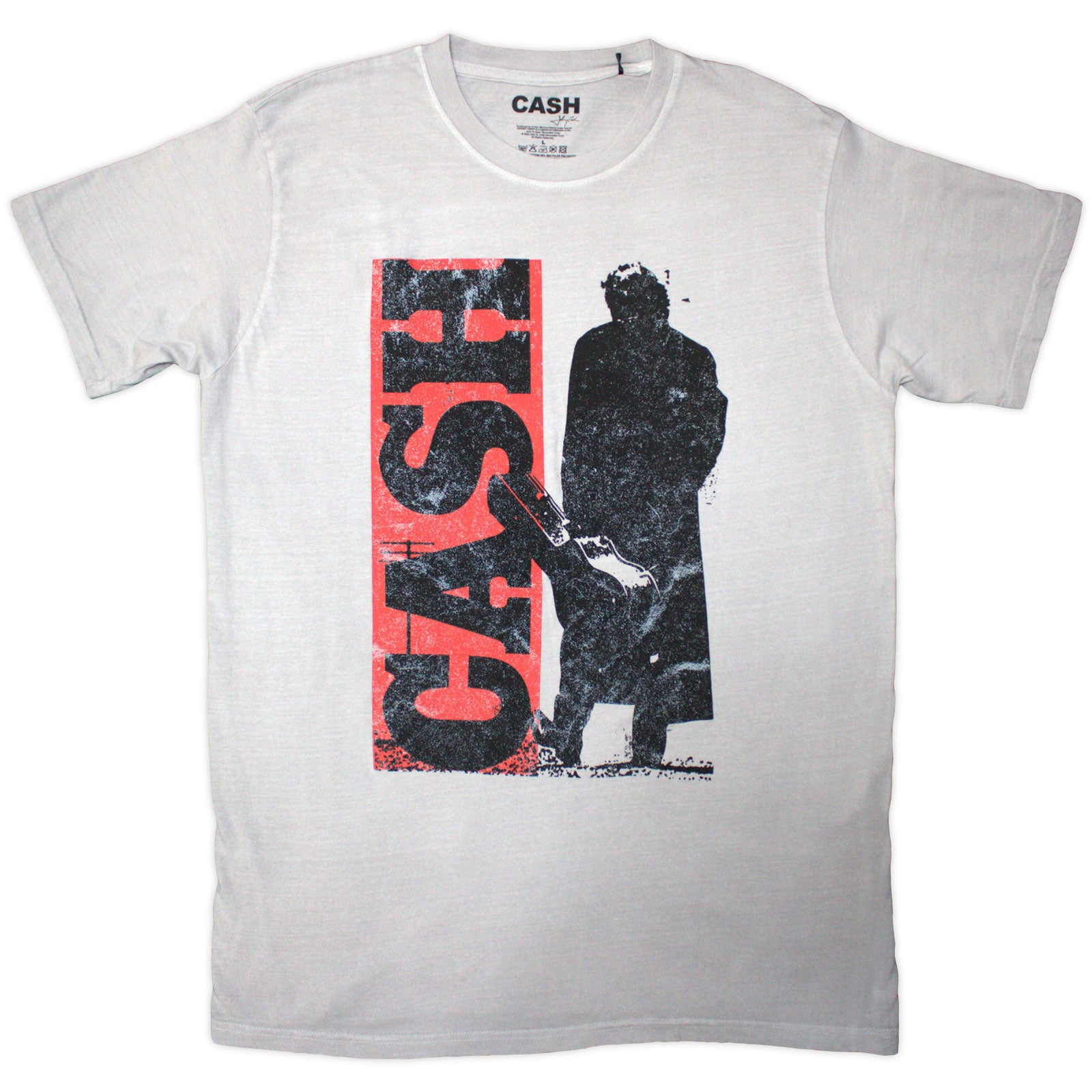 Johnny Cash Unisex T-Shirt: Bold Silhouette (Natural)