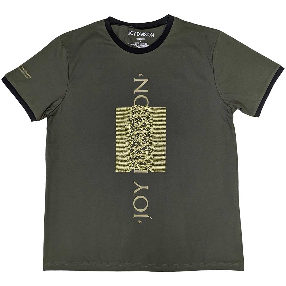 Joy Division Unisex Ringer T-Shirt: Blended Pulse (Khaki Green)