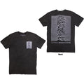 Joy Division Unisex Stone Wash T-Shirt: Pulsar Pocket Wave (Charcoal Grey) (Back Print)