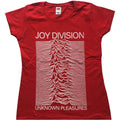 Joy Division Ladies T-Shirt: Unknown Pleasures (Red)