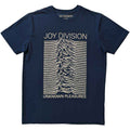Joy Division Unisex T-Shirt: Unknown Pleasures FP (Denim Blue)