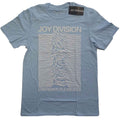 Joy Division Unisex T-Shirt: Unknown Pleasures White On Blue (Light Blue)